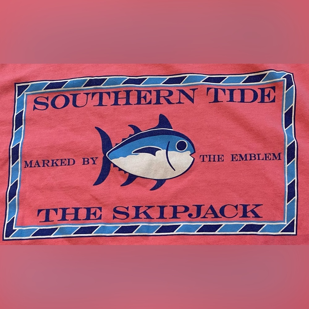 Southern Tide Men’s XS 100% Cotton Hot Pink Skipjack Graphic Tee - Picture 4 of 12